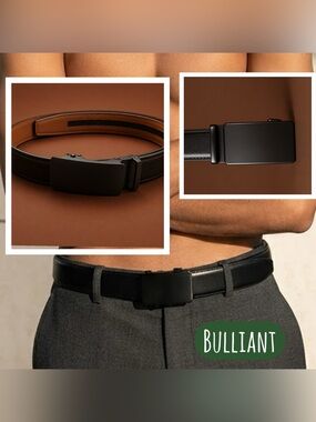 Bulliant Smooth Sliding | Micro Adjustable Fit | Tailored Size | Holeless Belt